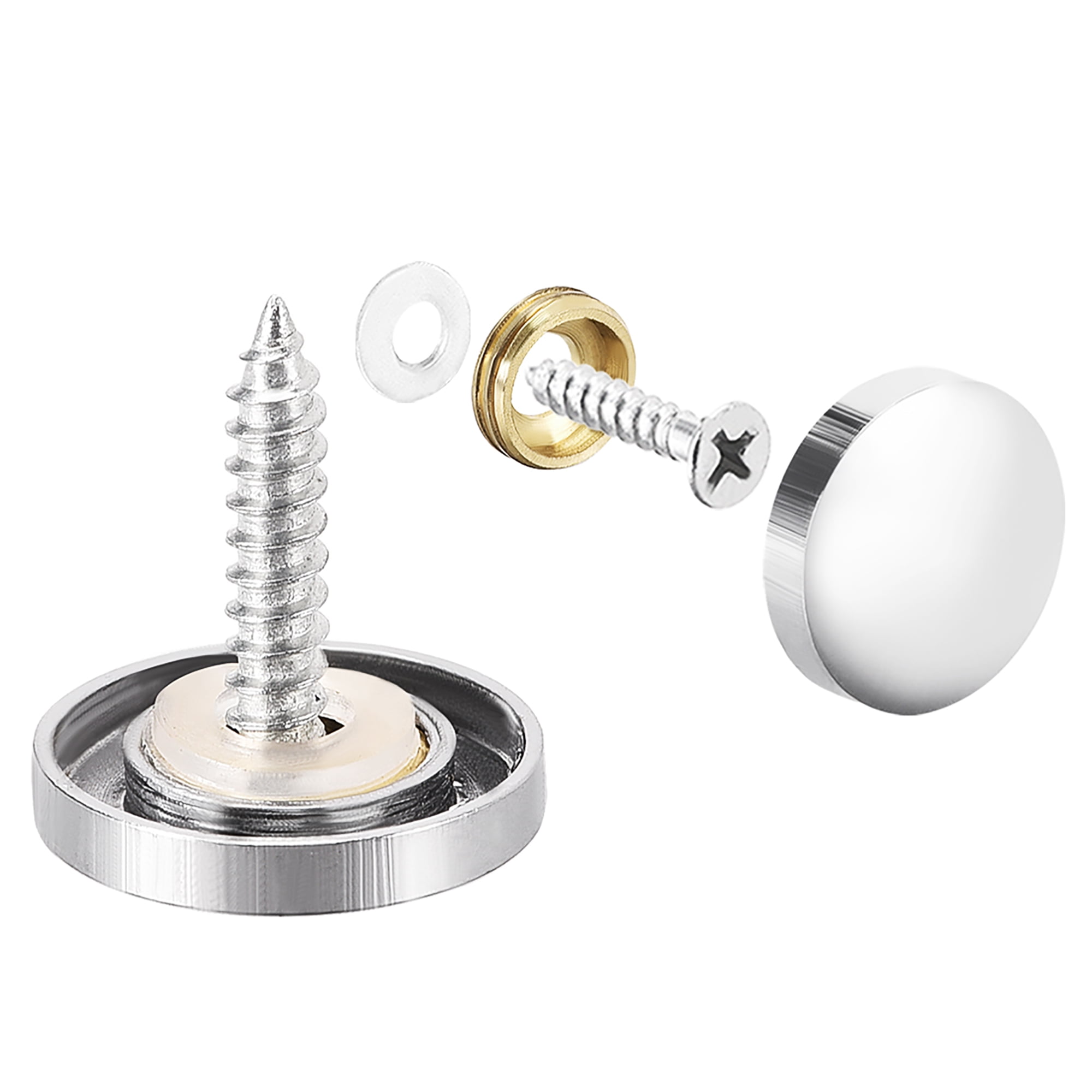 16-Piece Brass Decorative Screw Set With Caps – 12mm Retro Mirror Screw Covers For Furniture, Wall Hanging & DIY Fasteners 16-Piece Brass Decorative Screw Set With Caps – 12mm Retro Mirror Screw Covers For Furniture, Wall Hanging & DIY Fasteners