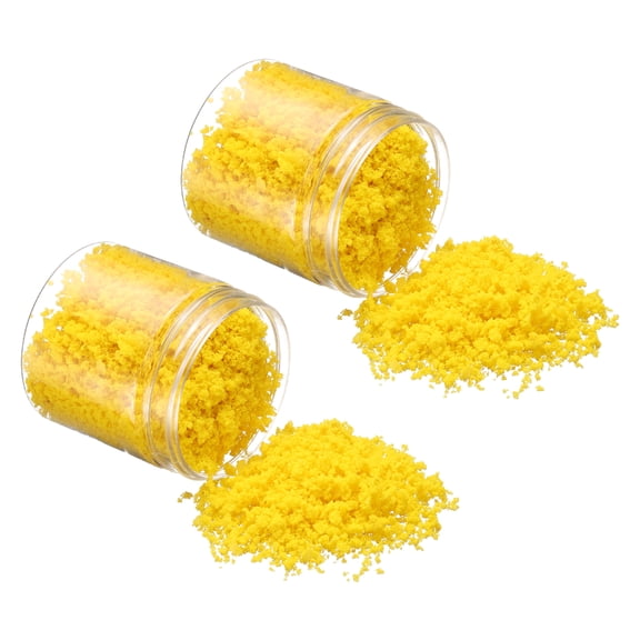 Uxcell Model Flower Grass, 185ml Capacity, Fake Miniature Flower Grass Tree Sponge Yellow - (Applications: DIY Dollhouse Fairy Garden Model Railway Landscape), 2-Pieces