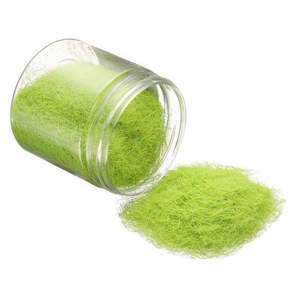 Uxcell Model Grass Terrain Powder, 185ml Capacity, Fake Miniature Flower Grass Tree 8mm Nylon Bright Yellow - (Applications: DIY Dollhouse Fairy Garden Model Railway Landscape)