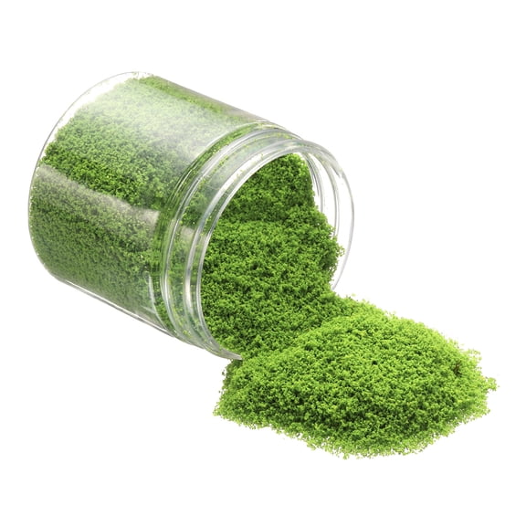 Uxcell Model Grass Terrain Powder, 185ml Capacity, Fake Miniature Flower Grass Tree Sponge Light Green - (Applications: DIY Dollhouse Fairy Garden Model Railway Landscape)