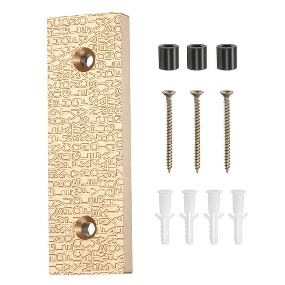 Uxcell Modern House Numbers for Outside, 10 Inch Floating Metal Large Address Numbers with Nail Kit for Apartment Office Hotel Room Signs(Gold, Symbol -)