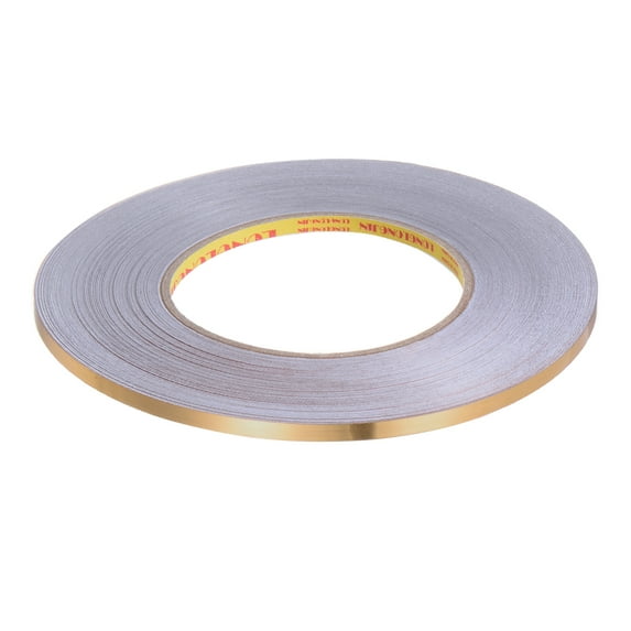 Uxcell Molding Trim Gap Sealing Tape 0.2" x 164ft Self Adhesive Home Decorative Trim Brushed Gold Tone (Thickened)