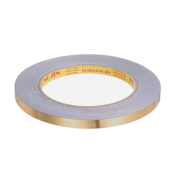 Uxcell Molding Trim Gap Sealing Tape 0.31" x 82ft Self Adhesive Home Decorative Trim Brushed Gold Tone (Thickened)