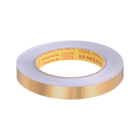 Uxcell Molding Trim Gap Sealing Tape 0.79" x 82ft Self Adhesive Home Decorative Trim Brushed Gold Tone (Thickened)