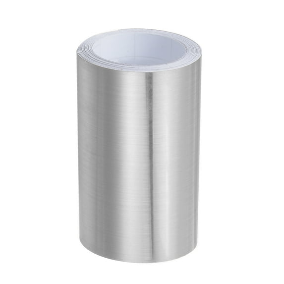 Uxcell Molding Trim Gap Sealing Tape 3.94" x 16.4ft Self Adhesive Home Decorative Trim Brushed Silver Tone (Thickened)