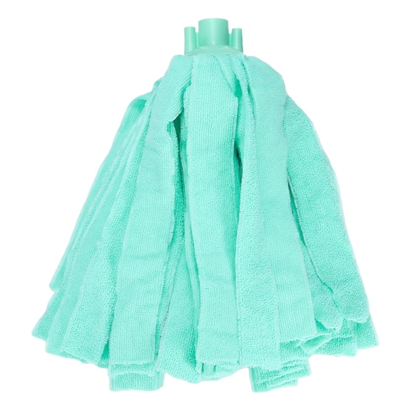 Uxcell Mop Head Replacement, Mop Handle Microfiber Cloth Refill Refill Reusable Floor Cleaning Loop End Screw on Handle Rod Suitable for 0.8" Diameter Stick for Floor Cleaning, Lake Green