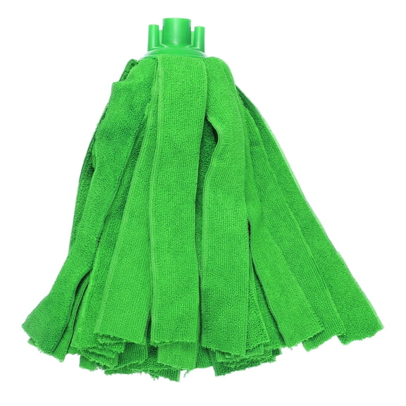 Uxcell Mop Head Replacement, Mop Handle Microfiber Cloth Refill Refill Reusable Floor Cleaning Loop End Screw on Handle Rod Suitable for 0.8" Diameter Stick for Floor Cleaning, Green