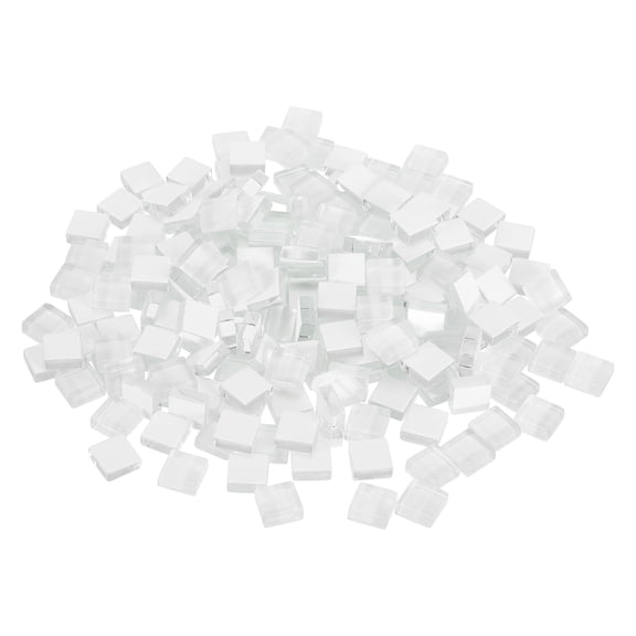 Uxcell Mosaic Tiles, 1 x 1cm Micro Glass Tiny Mini Mosaic Tile DIY Hobbies Handmade Crystal Free Stone Craft Material Creativity (White Pack of 200)