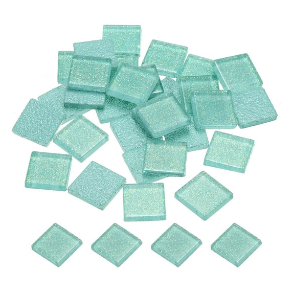 Uxcell Mosaic Tiles, Glass Tiles 2 x 2cm for DIY Crafts, 25Pack(100g, Ocean Blue)