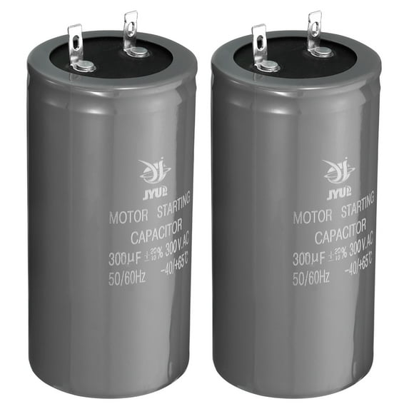 Uxcell Motor Start Capacitor, 300uf 300V 50/60Hz CD60 Running Capacitor 2Pack