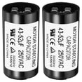 thumbnail image 1 of Uxcell Motor Start Capacitor 43-52uF/Mfd 250V 50/60Hz CD60 Run Capacitor 2 Pack, 1 of 5