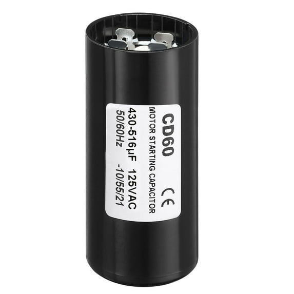 Uxcell Motor Start Capacitor 430-516uF/Mfd 125V 50/60Hz CD60 Run Capacitor