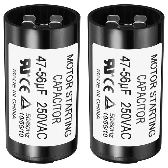 Uxcell Motor Start Capacitor 47-56uF/Mfd 250V 50/60Hz CD60 Run Capacitor 2 Pack