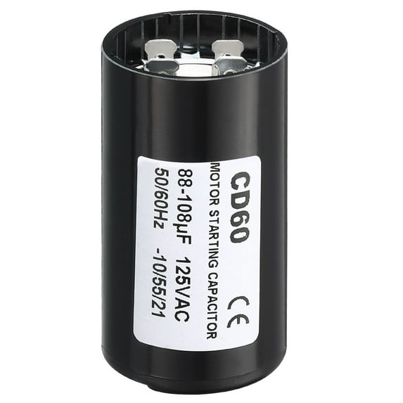Uxcell Motor Start Capacitor 88-108uF/Mfd 125V 50/60Hz CD60 Run Capacitor