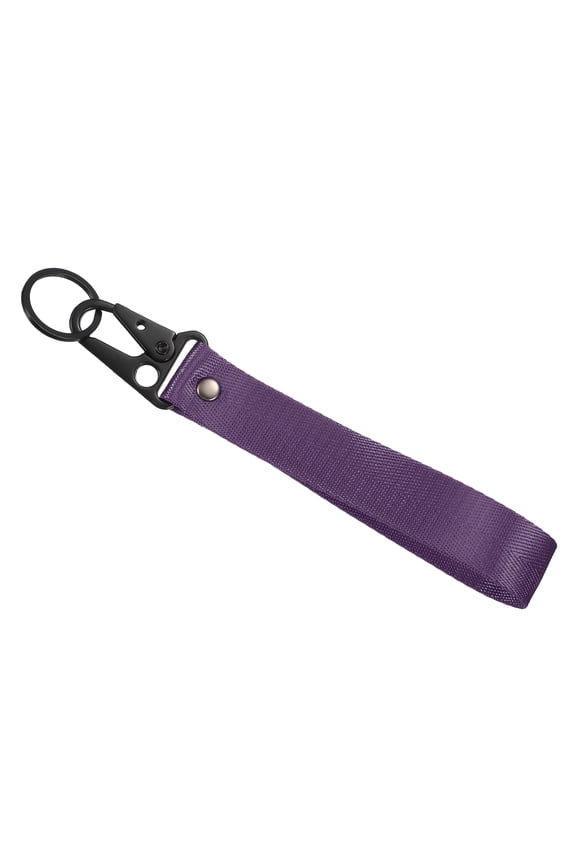 Motorcycle Keychain Multifunctional Fabric Keychain General Jet Tag Car Key Chain with Metal O-Ring Dirt Bike Accessories Fit Women Men for Car Bike, Purple