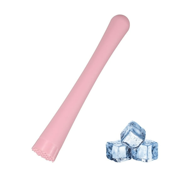 Uxcell Muddler for Cocktails, 10 Inch PP Drink Muddler Bar Accessories Tools Ice Crusher for Home Party Cocktail Fruit Drinks, Pink (Thick)