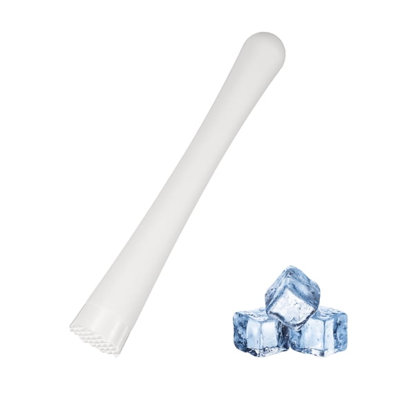 Uxcell Muddler for Cocktails, 10 Inch PP Drink Muddler Bar Accessories Tools Ice Crusher for Home Party Cocktail Fruit Drinks, White (Thick)