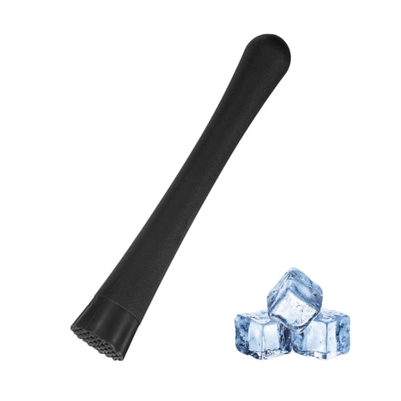 Uxcell Muddler for Cocktails, 8 Inch PP Drink Muddler Bar Accessories Tools Ice Crusher for Home Party Cocktail Fruit Drinks, Black (Thick)