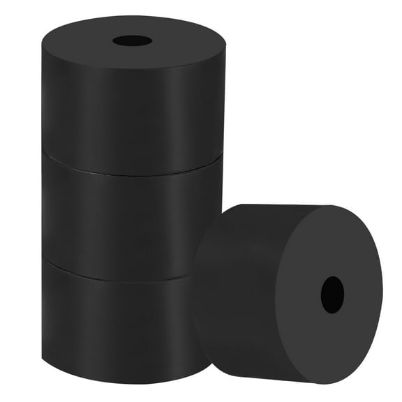 Uxcell Multi Purpose Rubber Spacer, 2" OD x 25/64" ID x 1.2" Thickness Anti-vibration Isolation Pad, Black, 4Pack