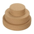 thumbnail image 1 of Uxcell Multi Size 10mm Thick Cork Trivet 12Pcs Round Cork Hot Pads for Coaster, 1 of 5