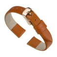thumbnail image 1 of Uxcell Genuine Leather Band Smooth Flat Leather Watch Strap for Men and Women Brown/Rose Gold 16mm, 1 of 7
