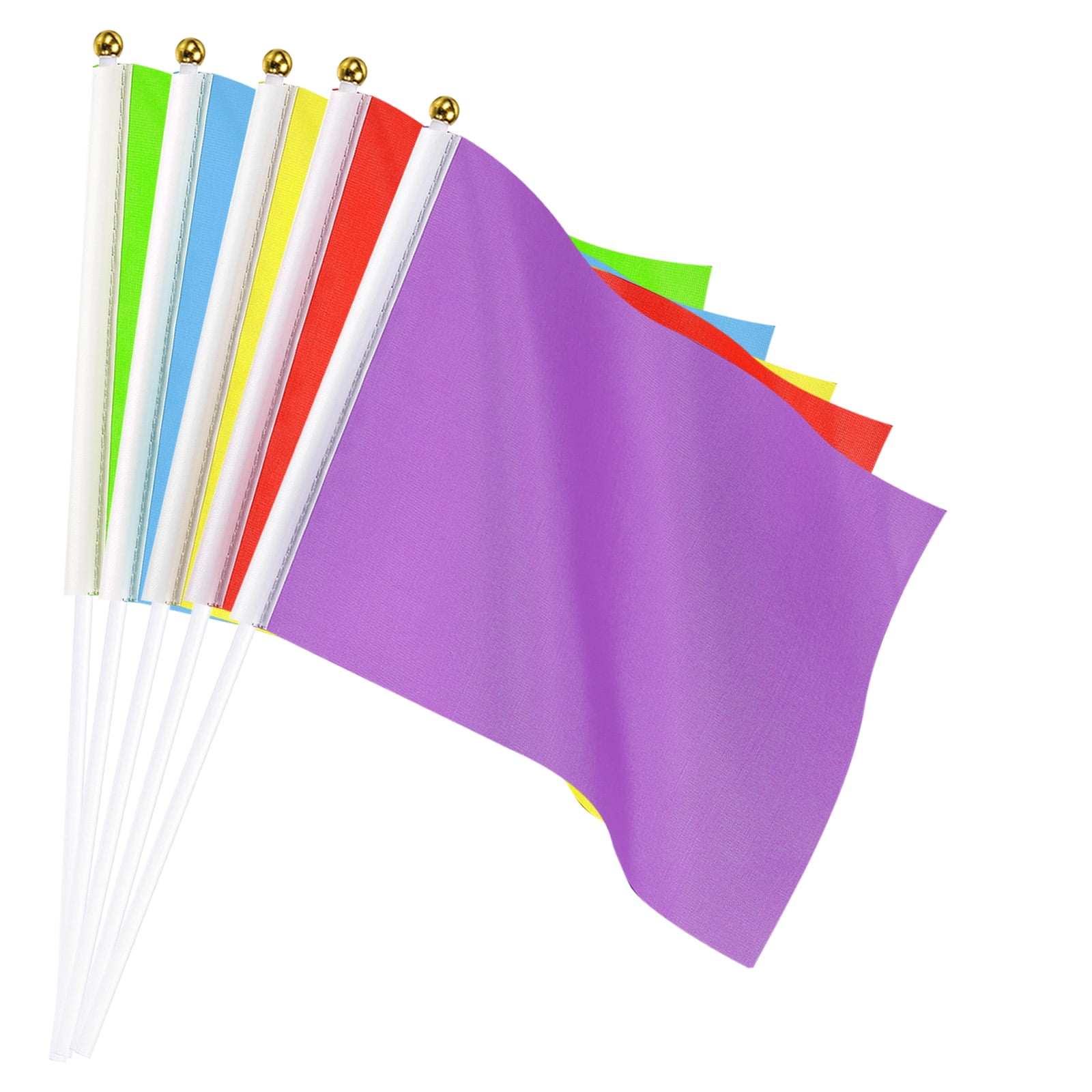 Uxcell Multicolor Flag Stick, Hand Held Small Mini DIY Flag 8.2 Inch x