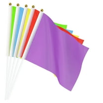 Uxcell Multi-color Flag Stick, Hand Held Small Mini DIY Flag 8.2 Inch x 5.5 Inch for Festival Celebration Pack of 50