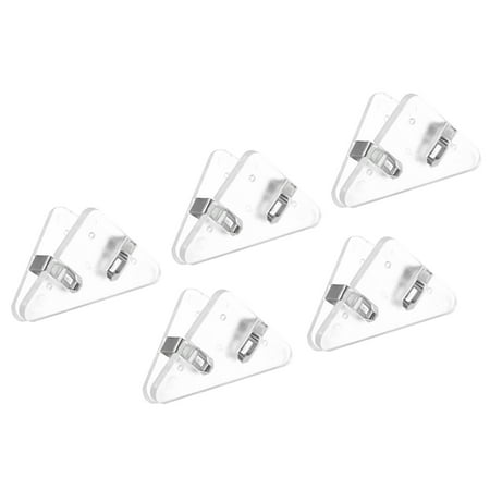 Uxcell Multifunction Document Clip,5Pack Triangular Clip for Book Page Corner,Transparent White