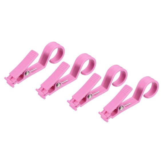 Uxcell Multifunctional Tent Canopy Clip Light Hook Camping Accessories, Pink 4 Pack
