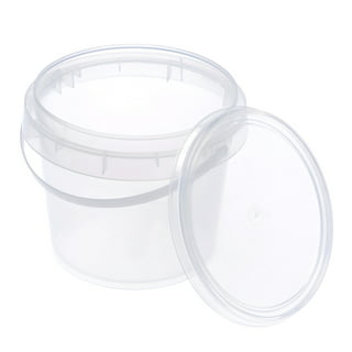 Casabella 4 Gallon Bucket Plastic Clear, 6 Pack