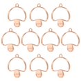 thumbnail image 1 of Uxcell Mushroom Shaped Alloy Open Back Bezel Pendants DIY Hollow Resin Frame, Rose Gold 10 Pack, 1 of 5