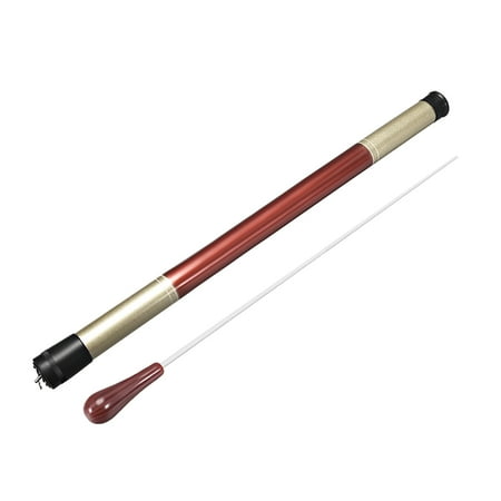 Uxcell Music Conductor Baton 15 inch Length Red Resin Handle Music Conducting Baton with Baton Case Black