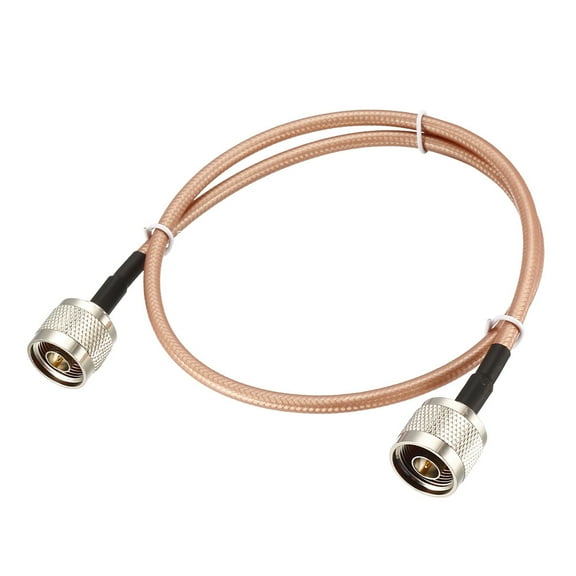 Uxcell N Male to N Male Ultra Low Loss RG400 Coax Cable 50 ohm 0.6M/2Ft