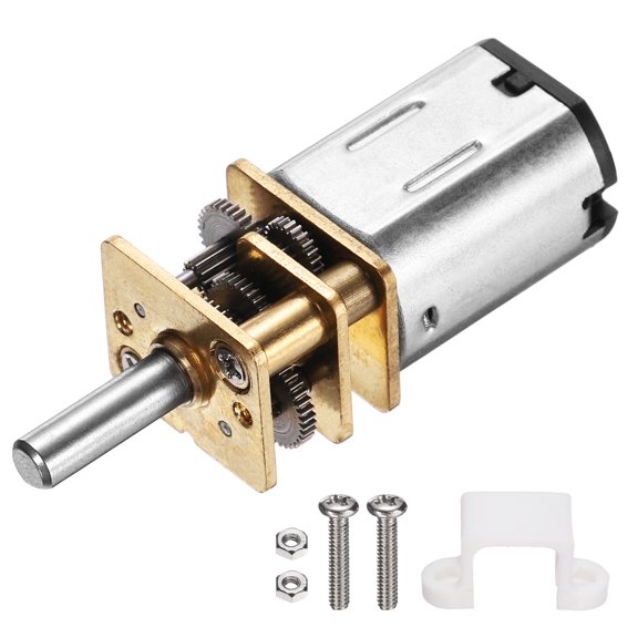 Uxcell N20 Mini Micro Gear Motor Full Metal Gear DC 3V 15RPM 3mm Shaft Speed Reduction Motor with Metal Gearbox for DIY Projects Smart Car RC Car Robot Model