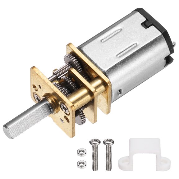 Uxcell N20 Mini Micro Gear Motor Full Metal Gear DC 3V 200RPM 3mm Shaft Speed Reduction Motor with Metal Gearbox for DIY Projects Smart Car RC Car Robot Model