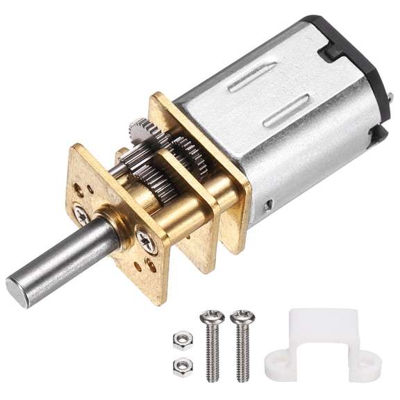 Uxcell N20 Mini Micro Gear Motor Full Metal Gear DC 3V 400RPM 3mm Shaft Speed Reduction Motor with Metal Gearbox for DIY Projects Smart Car RC Car Robot Model