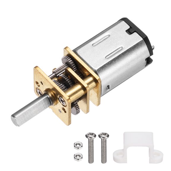 Uxcell N20 Mini Micro Gear Motor Full Metal Gear DC 6V 100RPM 3mm Shaft Speed Reduction Motor with Metal Gearbox for DIY Projects Smart Car RC Car Robot Model