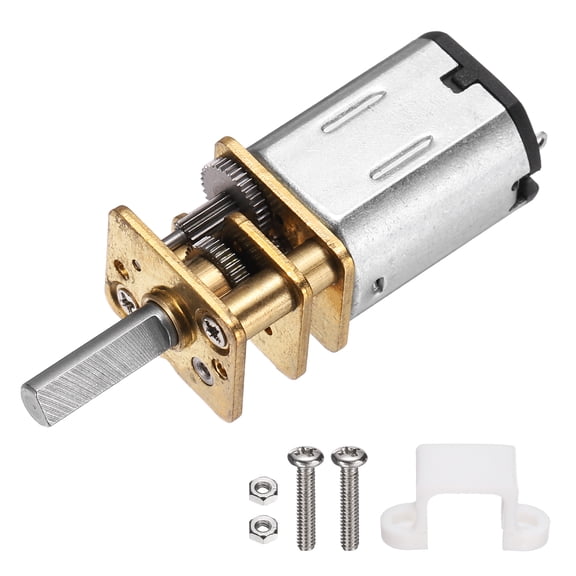 Uxcell N20 Mini Micro Gear Motor Full Metal Gear DC 6V 1500RPM 3mm Shaft Speed Reduction Motor with Metal Gearbox for DIY Projects Smart Car RC Car Robot Model