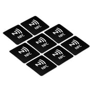 Uxcell NFC Stickers NFC215 Tag Sticker 504 Bytes Square NFC Tags Black 8 Pack