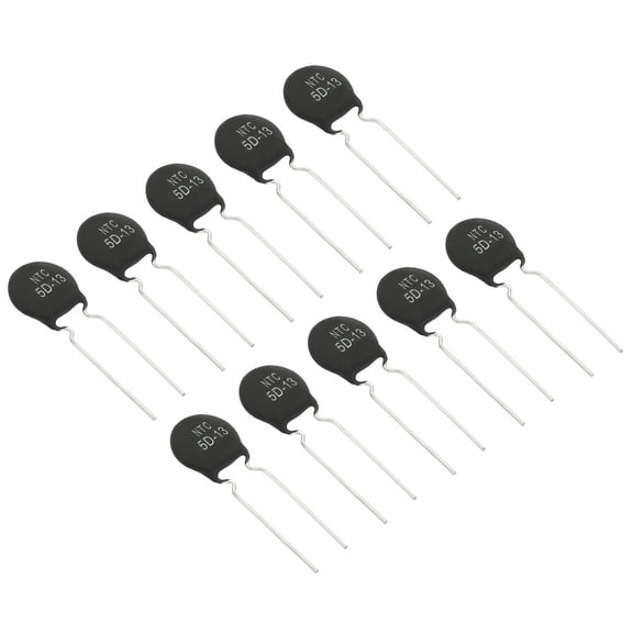 Uxcell NTC Thermistors Resistors, 10Pcs 5 Ohm NTC 5 D-13 High Sensitivity Current Limiter Temperature Sensor