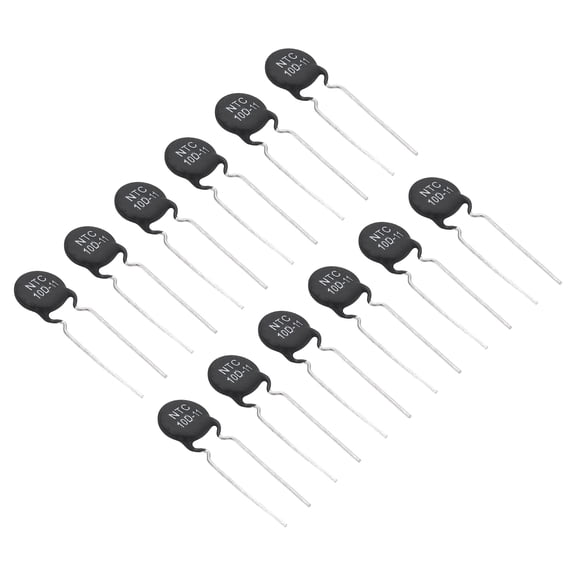 Uxcell NTC Thermistors Resistors, 12Pcs 10 Ohm NTC10D-11 High Sensitivity Inrush Current Limiter Temperature Coefficient Thermistor Temperature Sensor for Measuring Temperature