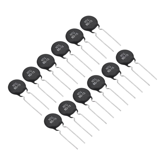 Uxcell NTC Thermistors Resistors, 12Pcs 8 Ohm NTC8D-15 High Sensitivity Inrush Current Limiter Negative Temperature Coefficient Thermistor Temperature Sensor for Measuring Temperature
