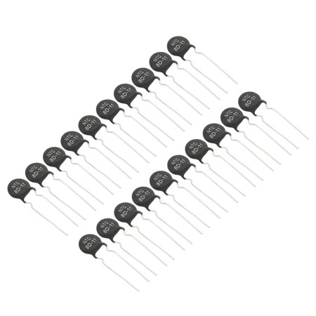 Uxcell NTC Thermistors Resistors, 20Pcs 8 Ohm NTC 8 D-11 High Sensitivity Current Limiter Temperature Sensor