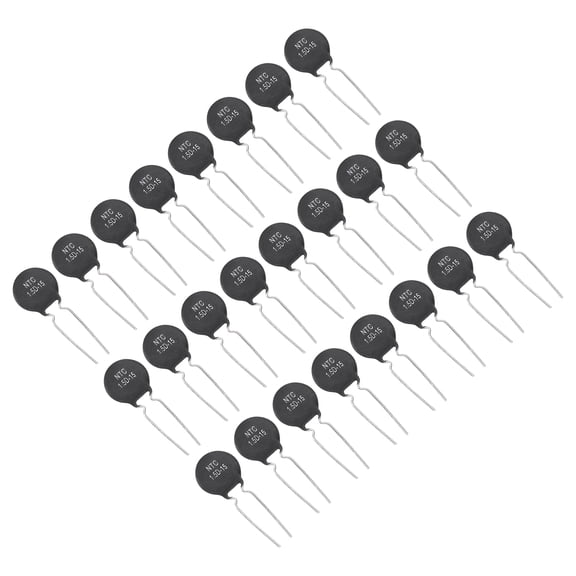 Uxcell NTC Thermistors Resistors, 24Pcs 1.5 Ohm NTC1.5D-15 High Sensitivity Inrush Current Limiter Negative Temperature Coefficient Thermistor Temperature Sensor for Measuring Temperature