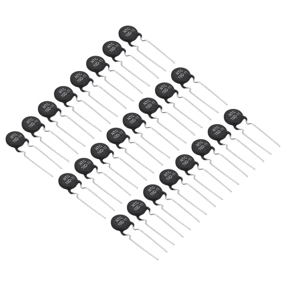Uxcell NTC Thermistors Resistors, 24Pcs 10 Ohm NTC10D-13 High Sensitivity Inrush Current Limiter Negative Temperature Coefficient Thermistor Temperature Sensor for Measuring Temperature