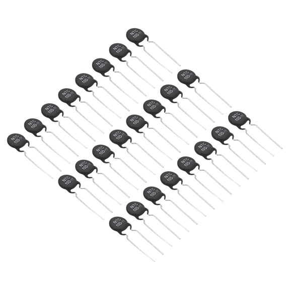 Uxcell NTC Thermistors Resistors, 24Pcs 10 Ohm NTC10D-11 High Sensitivity Inrush Current Limiter Temperature Coefficient Thermistor Temperature Sensor for Measuring Temperature