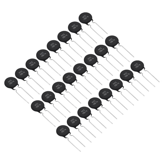 Uxcell NTC Thermistors Resistors, 24Pcs 10 Ohm NTC10D-15 High Sensitivity Inrush Current Limiter Negative Temperature Coefficient Thermistor Temperature Sensor for Measuring Temperature