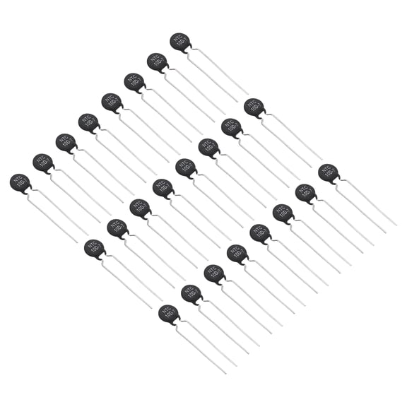 Uxcell NTC Thermistors Resistors, 24Pcs 10 Ohm NTC10D-7 High Sensitivity Inrush Current Limiter Negative Temperature Coefficient Thermistor Temperature Sensor for Measuring Temperature