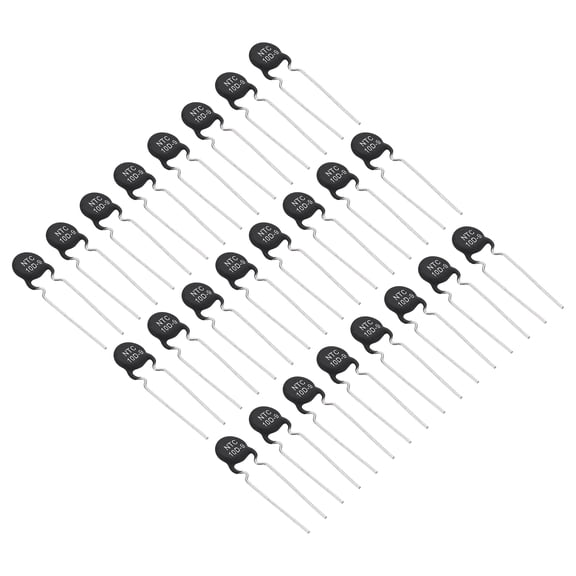 Uxcell NTC Thermistors Resistors, 24Pcs 10 Ohm NTC10D-9 High Sensitivity Inrush Current Limiter Negative Temperature Coefficient Thermistor Temperature Sensor for Measuring Temperature