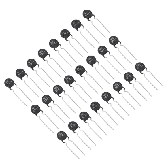 Uxcell NTC Thermistors Resistors, 24Pcs 5 Ohm NTC5D-11 High Sensitivity Inrush Current Limiter Negative Temperature Coefficient Thermistor Temperature Sensor for Measuring Temperature